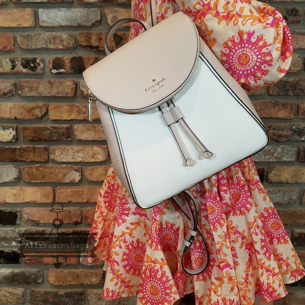 Warm Beige Parchment Kate Spade Leila MD Backpack - Picture 6 of 10